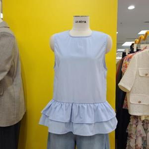 르피타 DP01 민소매 프릴블라우스 L252UBL566