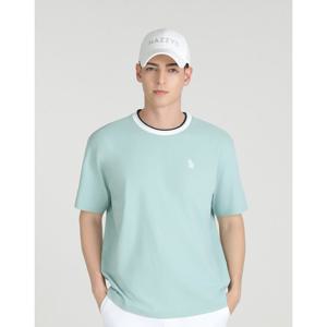 헤지스 골프 25SS ONLINE EXCLUSIVE 민트 남성 그래픽 반팔 라운드 티셔츠 HUTS5B994E1