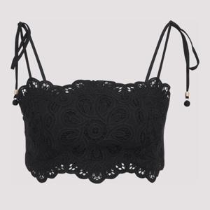 짐머만 블랙 레이스 플로럴 크롭 탑 4245TSS251 BLACK