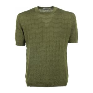 파올로페코라 올리브 그린 텍스처 니트 티셔츠 A033 F2005360