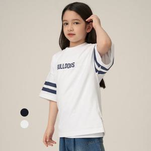 [예일키즈]소매 포인트 바시티 하프 셔츠 A5M019