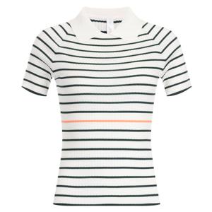 샵앤) 여성 프리미엄 단가라 슬림 카라 반팔 골프 니트티 LB-WKN-20632-화이트