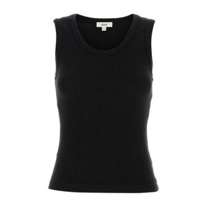 에이골디 블랙 리브 텍스처 피티드 탱크 탑 A73681260 BLK