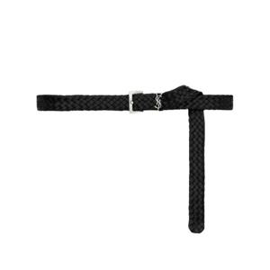 생로랑 카산드라 벨트 우븐 베지터블 탠 레더 블랙 777315-AAC78-1000