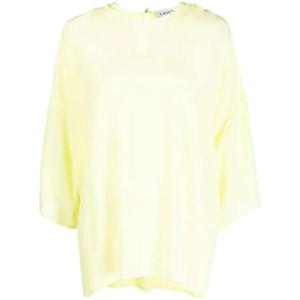 25 FW 랑방 드레이프 실크 블라우스 RWTO00044868P23 TP432304625