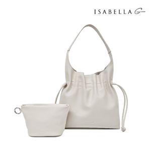 [이사벨라G]스트링 소가죽 숄더백 - 크림