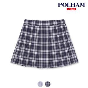 [폴햄키즈][폴햄키즈] 시그니처 여아 체크 플리츠 스커트_PKD1RR