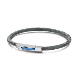아트박스/발란스3000 [프랭크1967] 폼페이 가죽팔찌 그레이 4mm