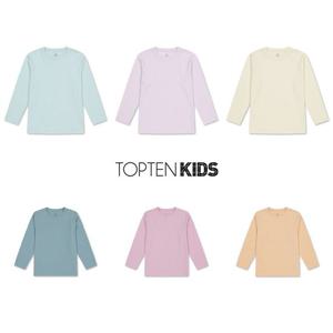 [탑텐키즈]MKD5TS3901 아동) 에센셜 USA코튼 베이직 9부 티셔츠