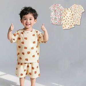 [엠케이] 크림치즈 아동 반팔 반바지 플리츠 상하복세트 205822