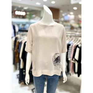 소고 세이브존01 루즈 핏 라운드 반팔 티셔츠 AK2TA43_BE