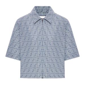 펜디 FF 샴브레이 데님 크롭 재킷 FLF790 ASMF F1SAT