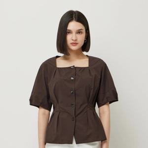 [시슬리]데븐 스퀘어넥 벌룬 소매 블라우스 (SAWS50531)