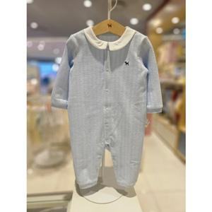 블루독베이비[hu] 25.FW신상 (BL)니트카라우주복 45A70-041-19 신생아수트 내의우주복 실내복 출산선물