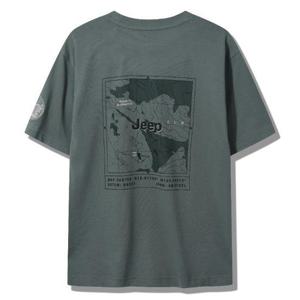 [지프키즈] 지프 지도 프린트 반팔티 KQ3TSU106 카키