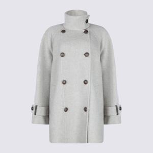 브루넬로쿠치넬리 라이트 그레이 더블브레스트 코트 MD5327708