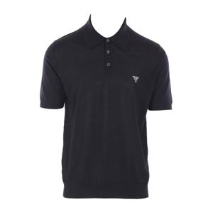 프라다 블랙 반팔 폴로 UMB267S212 1ZLEF0002