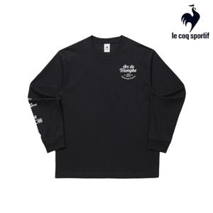 [르꼬끄] 남녀공용 유니 헤리티지 그래픽 루즈 긴팔티셔츠 QQ323LRL84_BLK