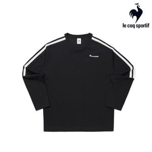 [르꼬끄] 남녀공용 유니 선데이 루즈 긴팔티셔츠 QQ323LRL82_BLK