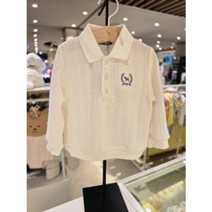 [블루독베이비] 25 FW(크림)클래식 카라 티셔츠(45A1933009)유아 등원 백일 돌 선물 조카 아가옷 (45A19330
