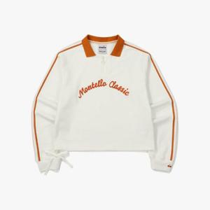 디아도라긴팔티 AQS D4122TTL32IVS PK 크롭 롱슬리브 탑 IVORY