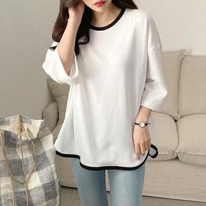 빅사이즈 507 엔비트임프릴배색반팔티 DILG847