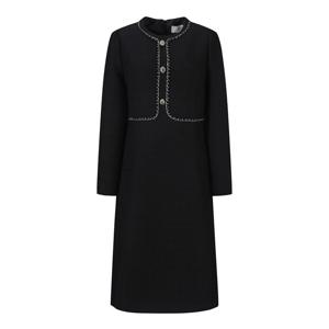 [베스띠벨리]브레이드 포인트 트위드 롱 원피스 BJOAX2523