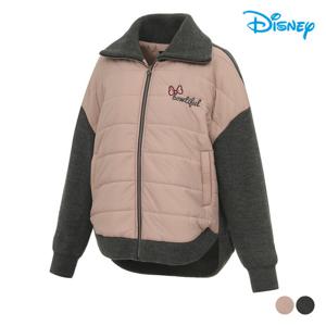 [디즈니골프]여성 배색 니트 집업 패딩 점퍼 DM3LJB007