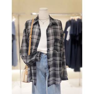 [숲]썸머 루즈핏 폴리 체크셔츠 SB7LS3Z1