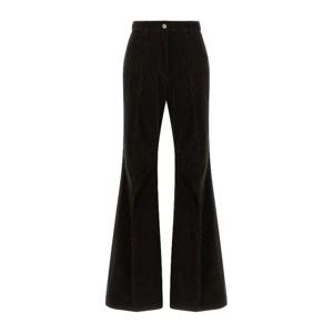 페라가모 스트라이프 플레어 벨벳 팬츠 785197 DARKESPRESSO
