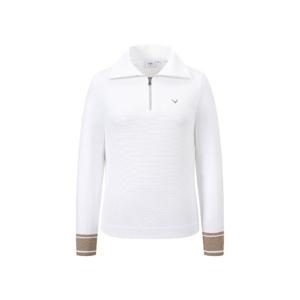 캘러웨이골프긴팔티 PQC CWTY24F405_WH 여성 가을 니트 하이브리드 티셔츠