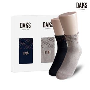 [닥스(양말)]숙녀양말 2족 선물세트 무압박단목 사선 25906