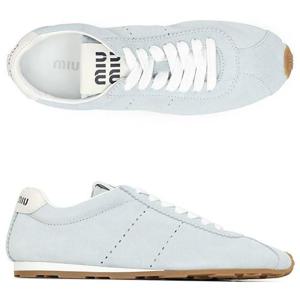 미우미우 25FW 스카이블루 플룸 스웨이드 스니커즈 5E114E 054 F0012