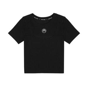 마린세르 반팔 WTT023A CJER0011 BK99 문 로고 컷아웃 여성반팔티 당일발송