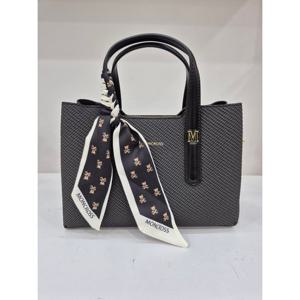 [몽크로스]스카프 장식 토트백 블랙 WT58279_SH