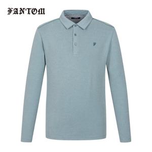 [팬텀] 남성 버드아이 투톤 조직 기모 카라 긴팔티셔츠 211E3TO105_TQ