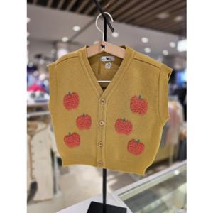 [블루독베이비] 25 FW(YE)애플 니트 베스트 (45A1422001)점퍼 간절기 백일 돌 선물 조카 유아 아가옷 (45A1