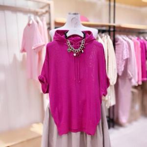 [시에로]SJ2KTF255_후드기본 반팔 니트