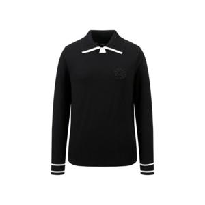 캘러웨이골프긴팔티 PQC CWSO24F404_BK 여성 가을 변형 Y넥 긴팔 풀오버