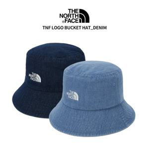 노스페이스 TNF 로고 코튼 버킷 햇_데님 NE3HR52A B