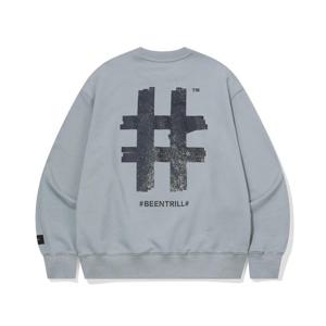 [빈트릴] 스탬프 해시태그 맨투맨 BA251RM007_LK