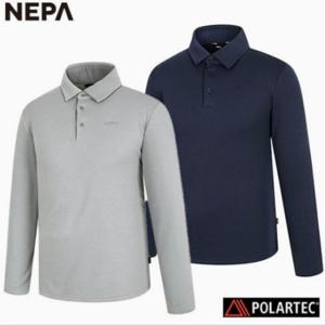 [네파] 남성 간절기 간팔 카라티 베이직 기모 티셔츠 7J75243