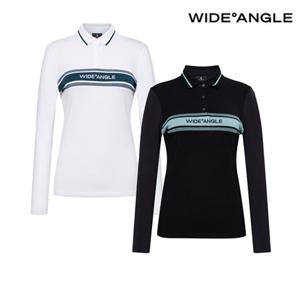 [와이드앵글] WWU25211 여성 TO 니트 하이브리드 폴로티셔츠
