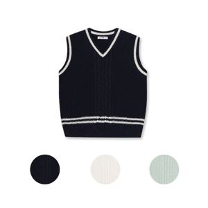 탑텐키즈 MKF1ES3201 공용 케이블 스웨터 베스트