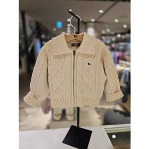 [블루독베이비] 25 FW(크림)케이블 집업가디건 (45C1920001) 백일 돌 조카 선물 유아 아가옷 니트 자켓 (45