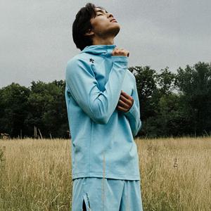 [데상트공식] [홍태준 착용] 러닝 속건 후드 티셔츠 SQ323RTL94