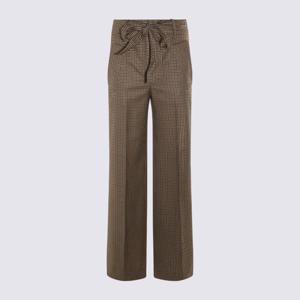 인코텍스 하이 라이즈 페이퍼백 체크 와이드 팬츠 171933 D1266