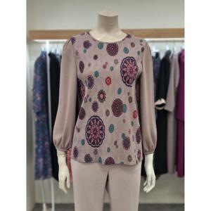 벨리시앙 세이브존07 패턴 플리츠 블라우스 TB4303