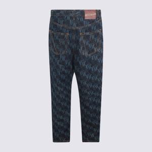 비비안웨스트우드 올오버 로고 프린트 스트레이트 진 3902000X