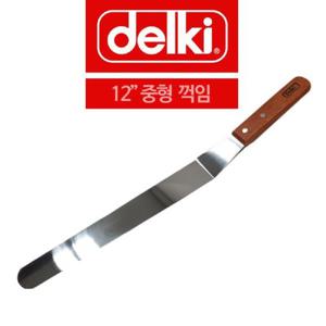 델키 업소용 우든 스페츄라 12 중형 꺽임 L자형 베이킹 제빵주걱 스패출라 스패추라 나무손잡이 스페츄라